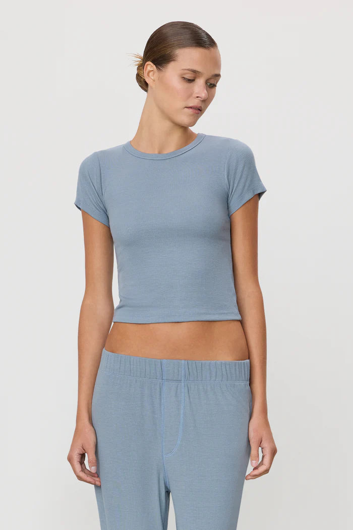Eterne Short Sleeve Baby Tee - Slate