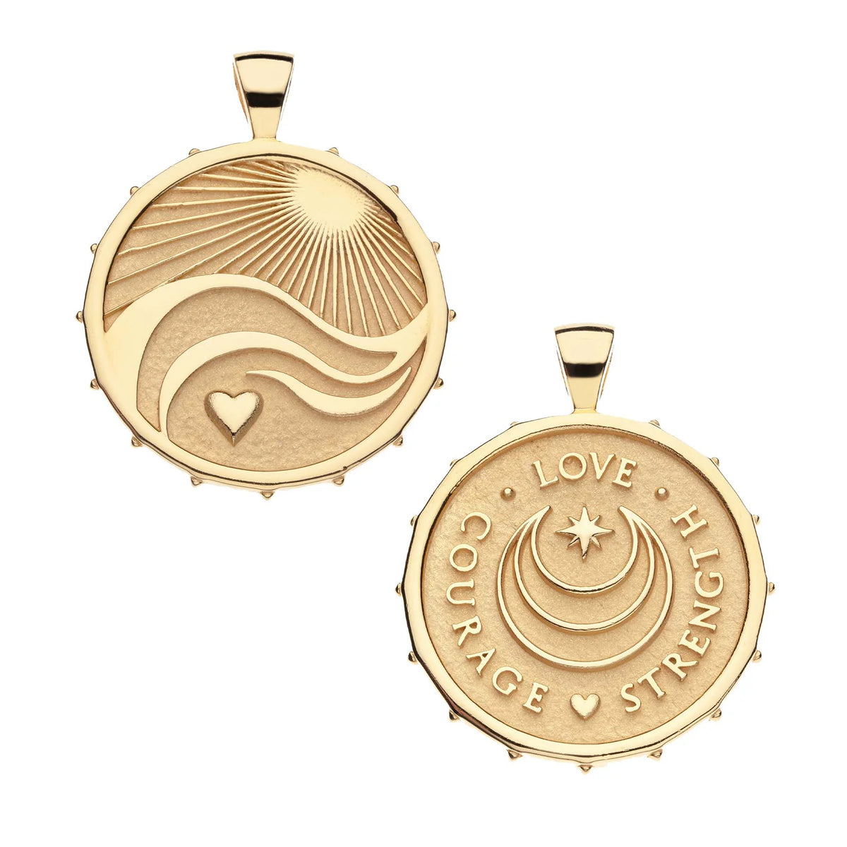 Jane Win Love-Courage-Strength JW Original Pendant Coin