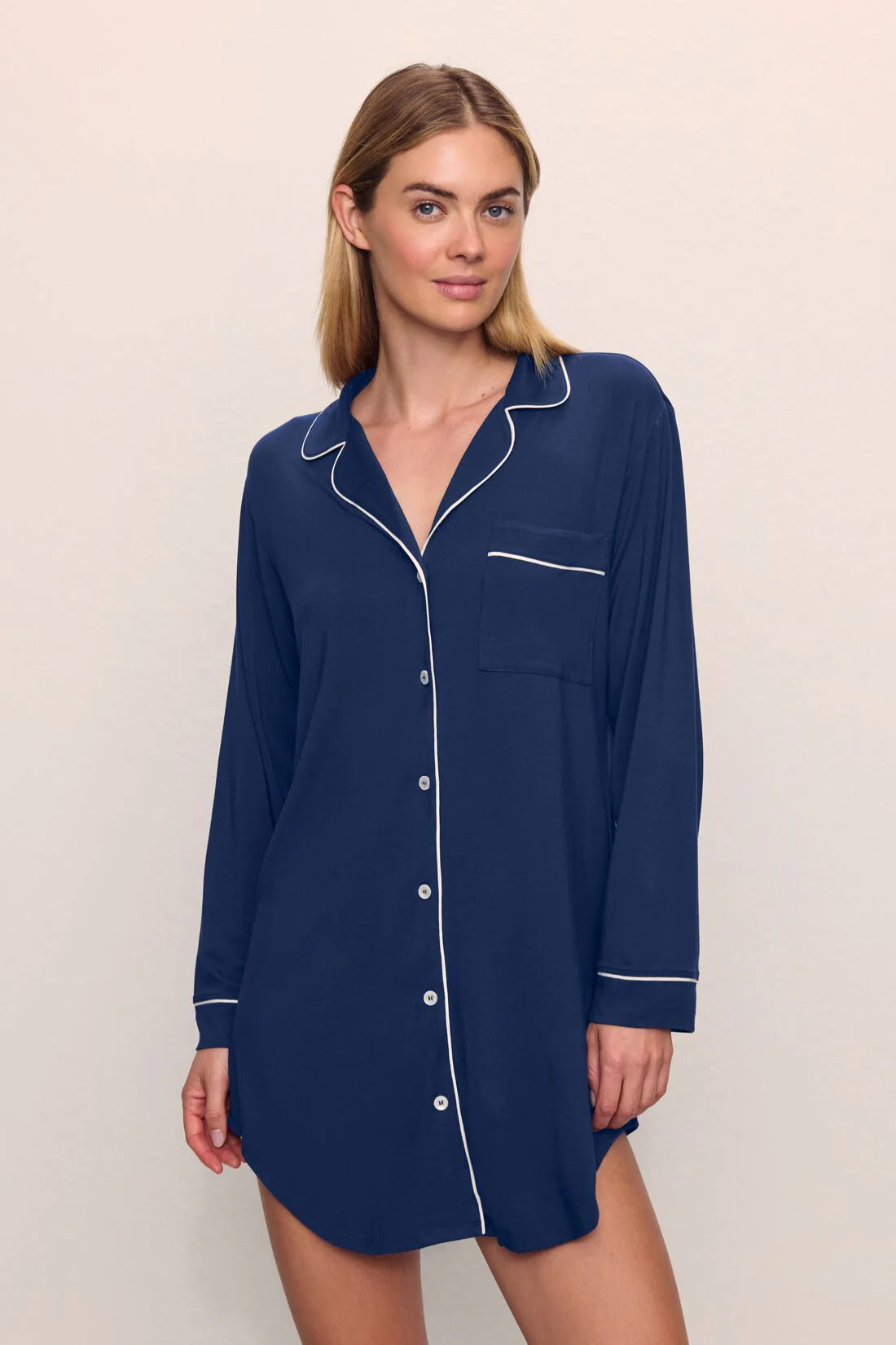 Eberjey Gisele - The Sleep Shirt - Navy/Ivory