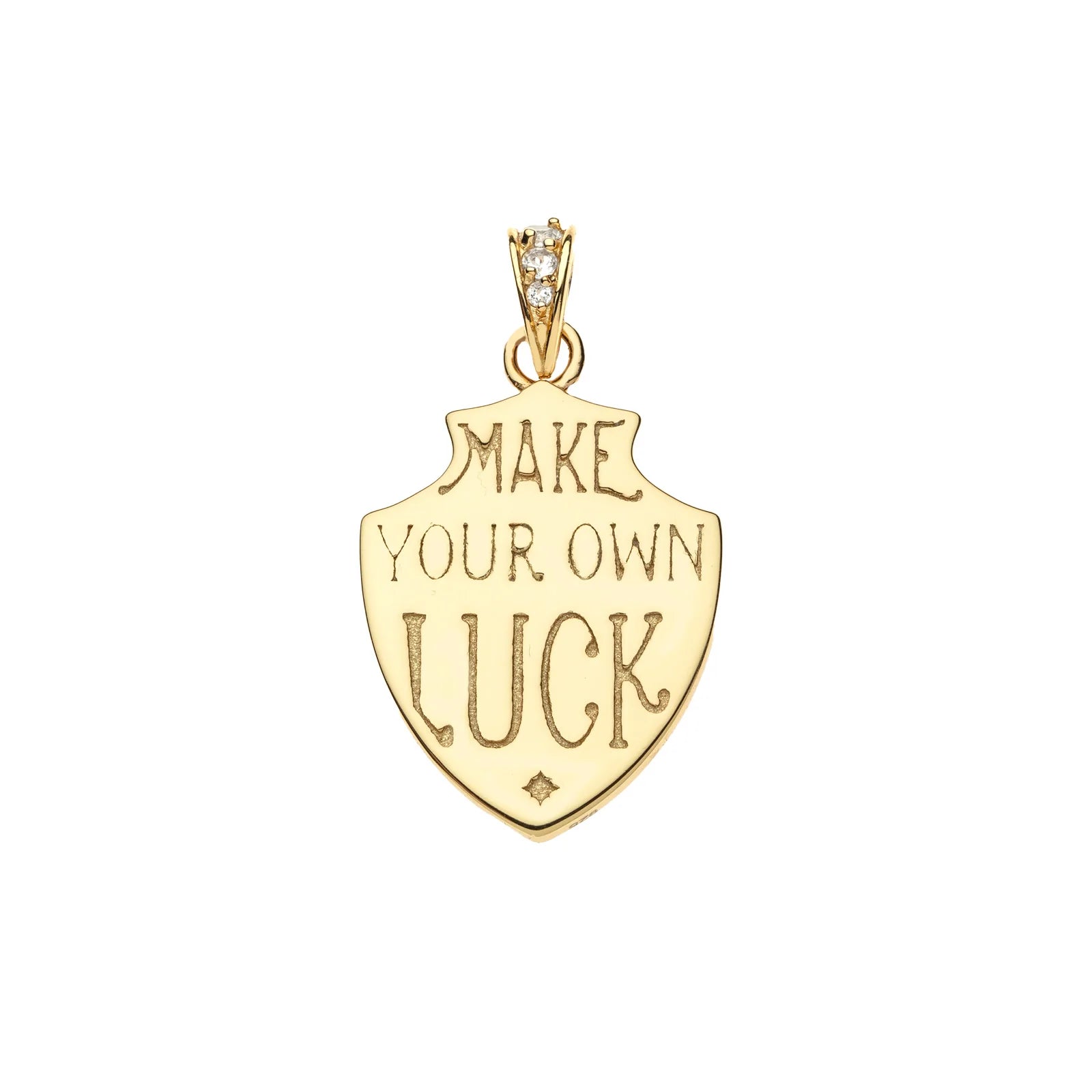 Jane Win LUCKY Shield Pendant Necklace