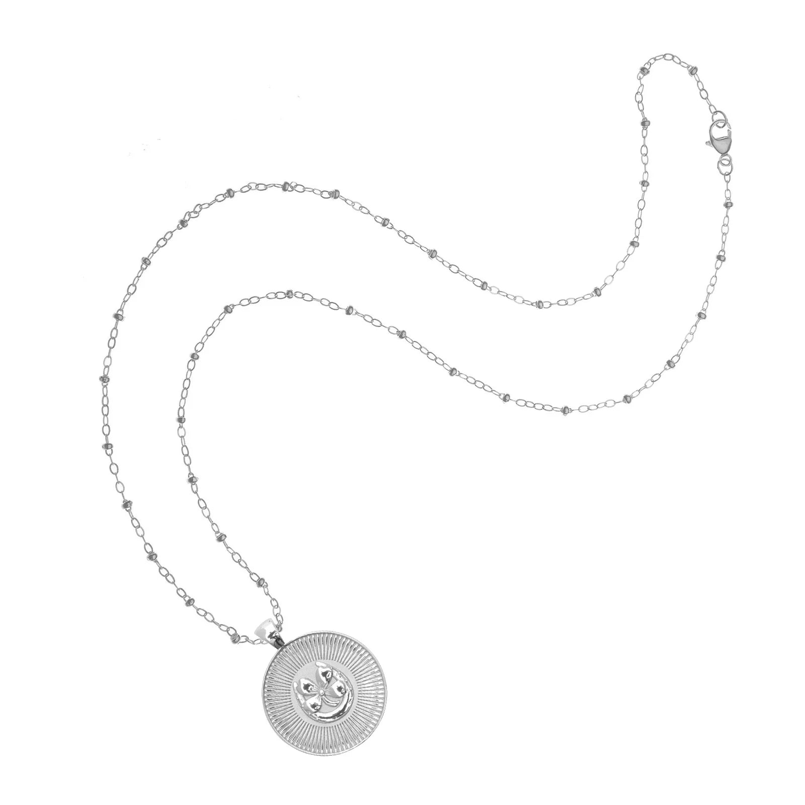 Jane Win LUCKY Small Pendant Coin Necklace