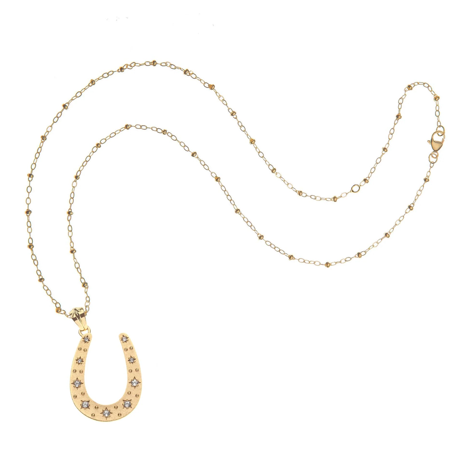 Jane Win LUCKY Starry Horseshoe Pendant