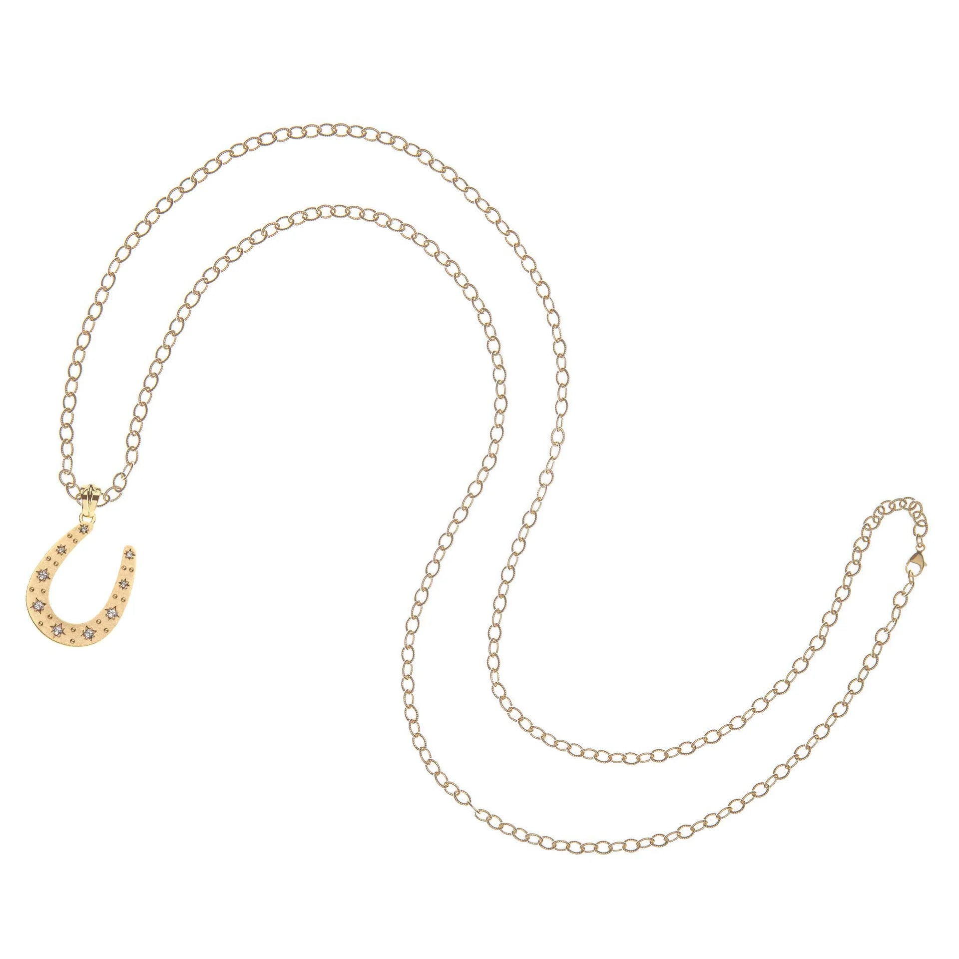 Jane Win LUCKY Starry Horseshoe Pendant