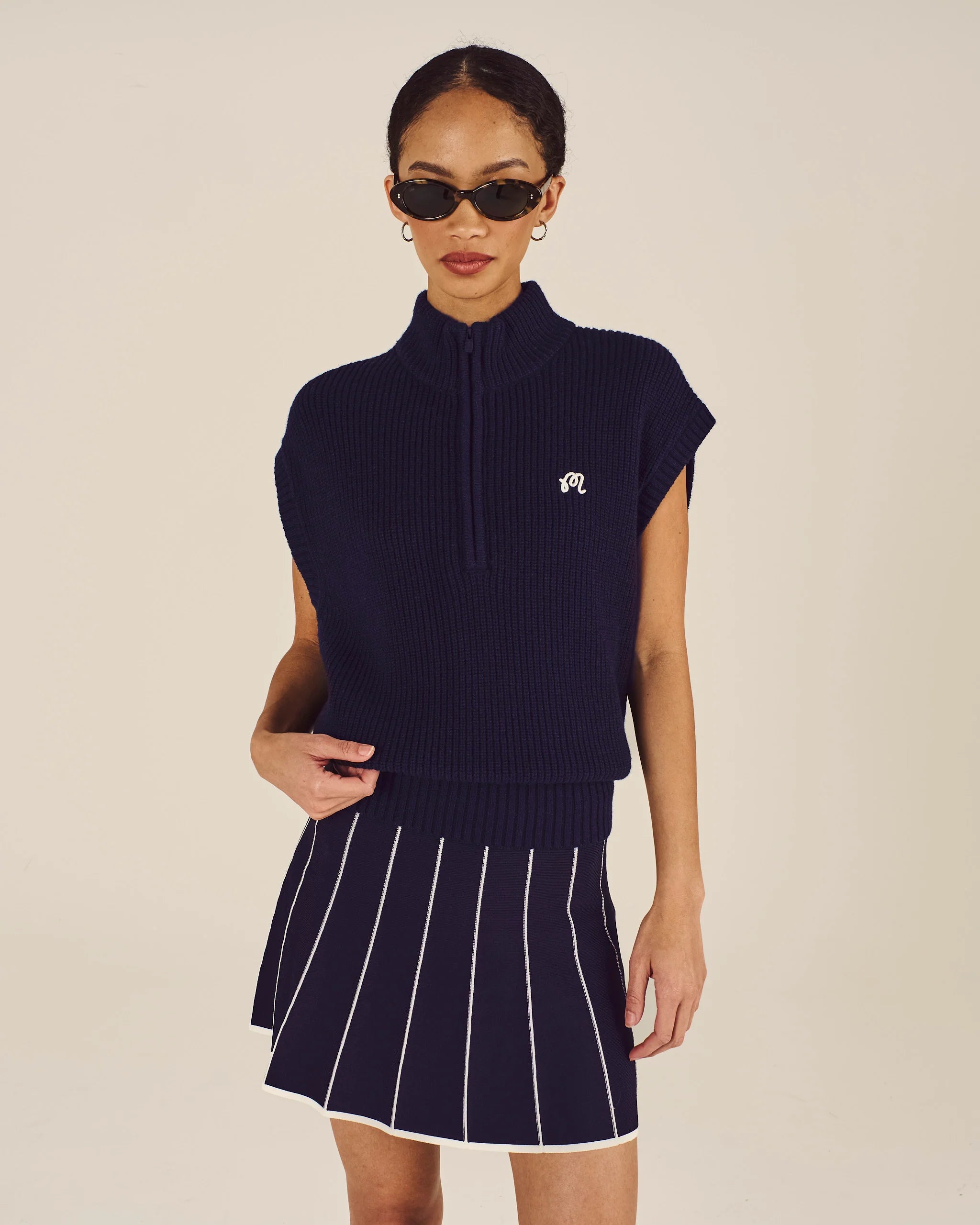 Malbon Iva Sweater Vest - Midnight