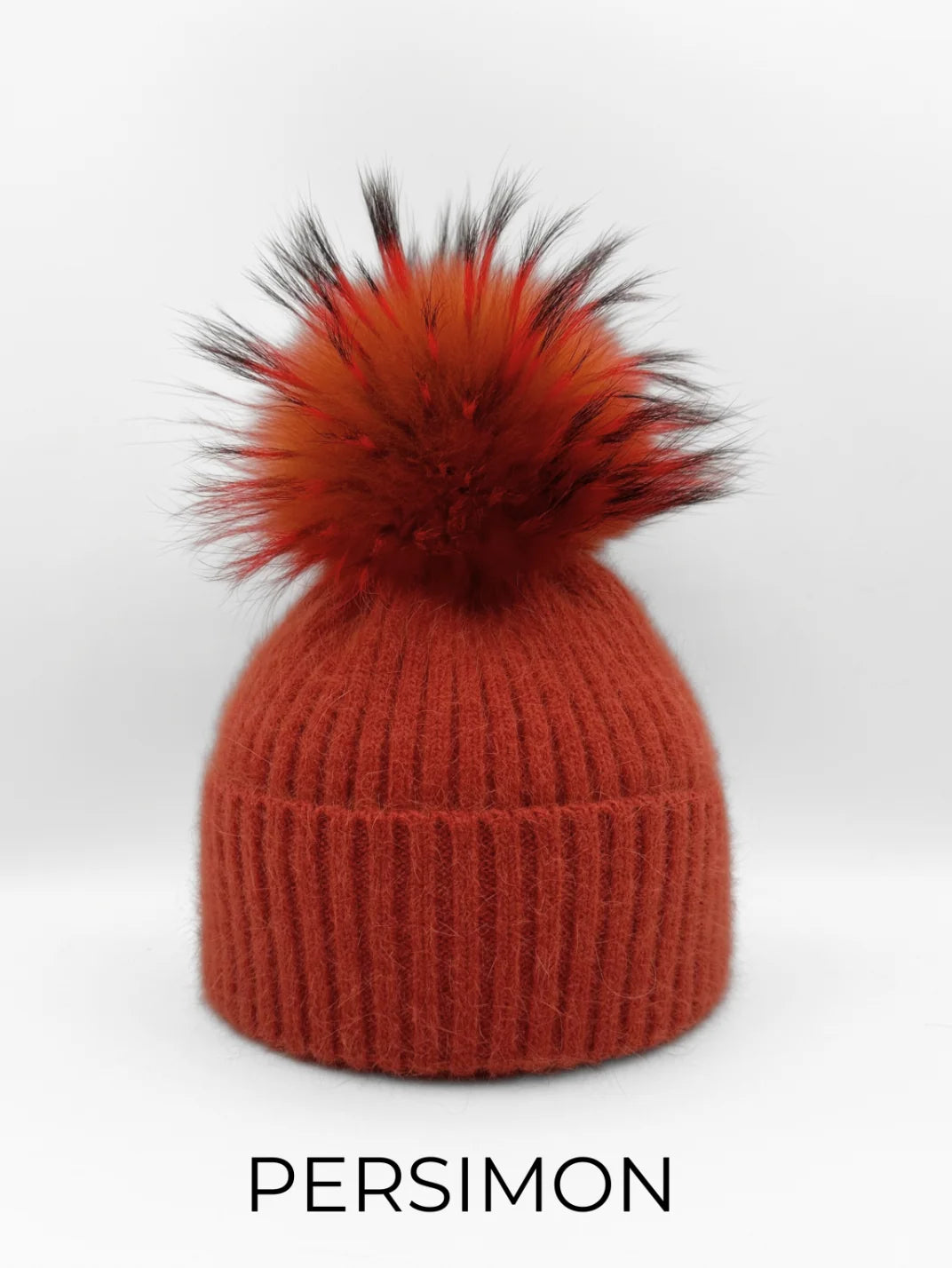 Linda Richards Angora/Wool Blend Hat - Persimmon