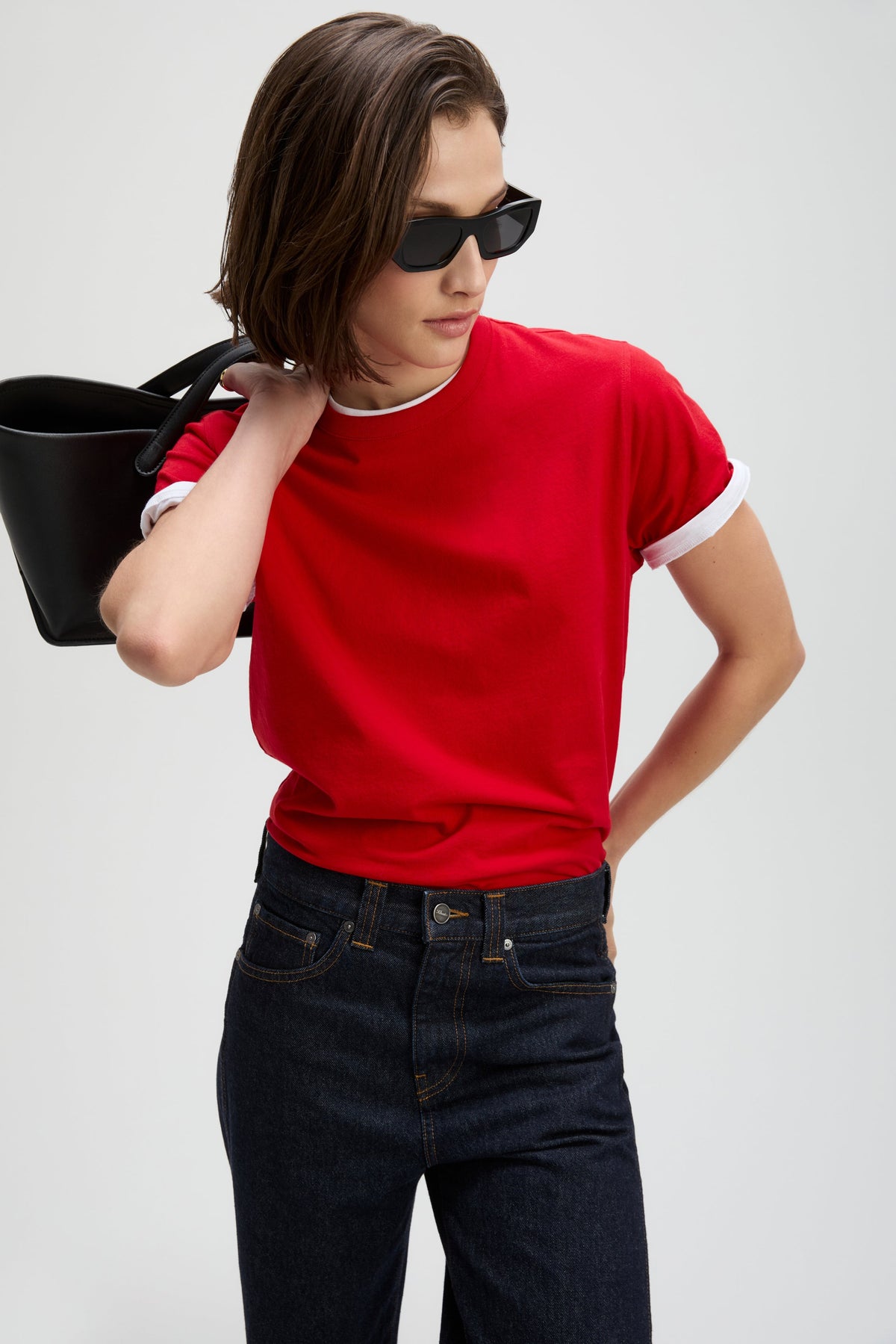 The Iconically Soft Perfect Tee in Iconic Red - WS
