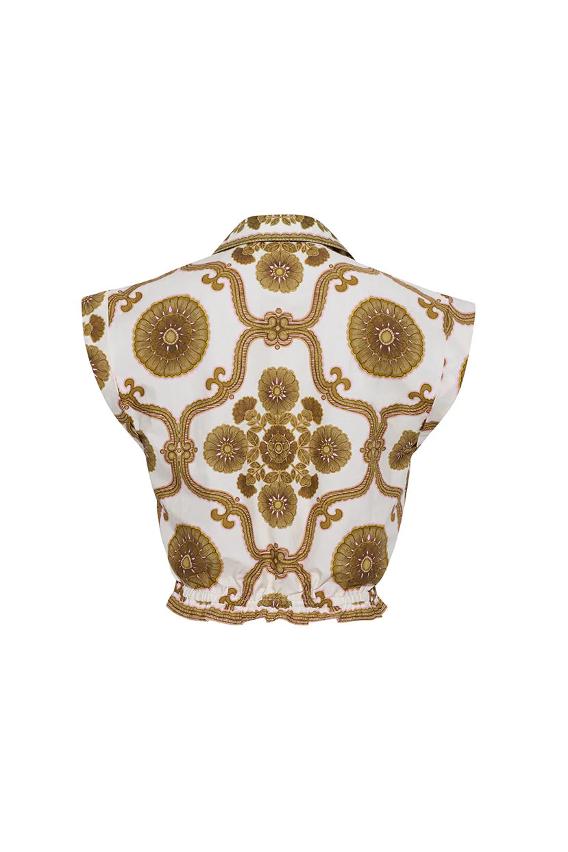 Cara Cara Octavia Top - Mod Floral Olive