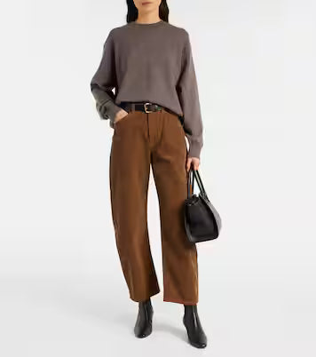Nili Lotan Tribeca Corduroy Pant - Chocolate Brown
