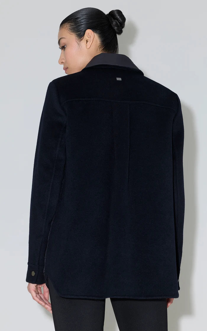 SOIA & KYO Penny Hybrid Shirt Jacket in Double Face Wool
