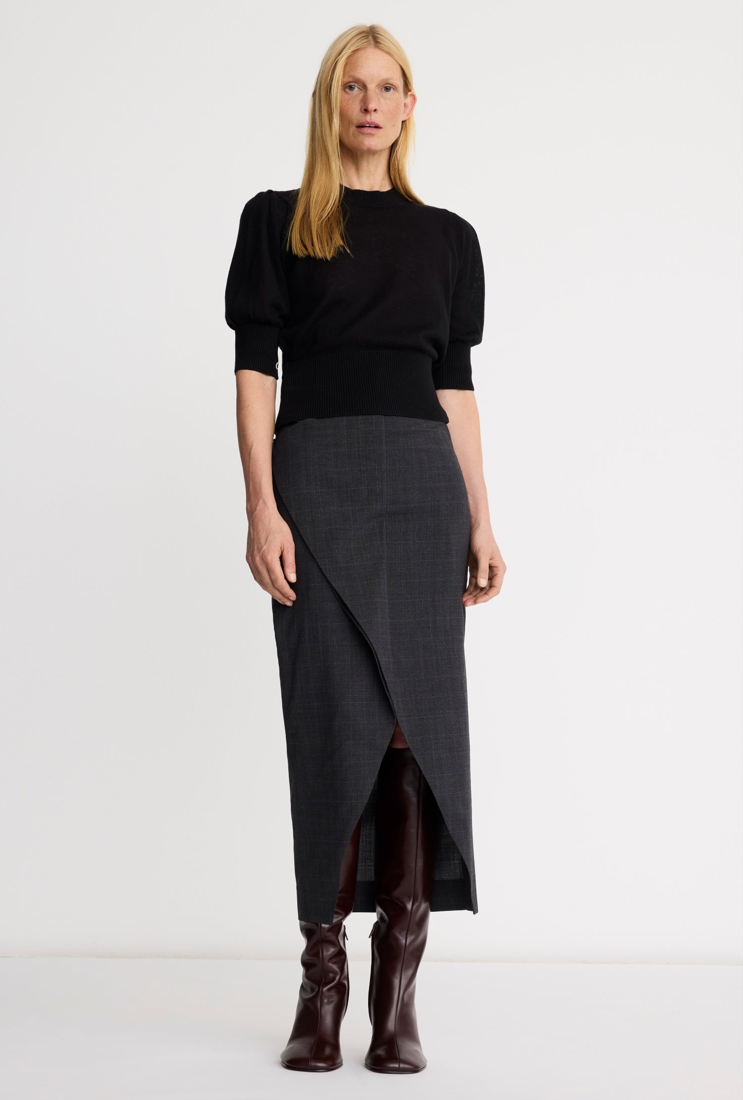 Two-Way Front Ruffle Skirt