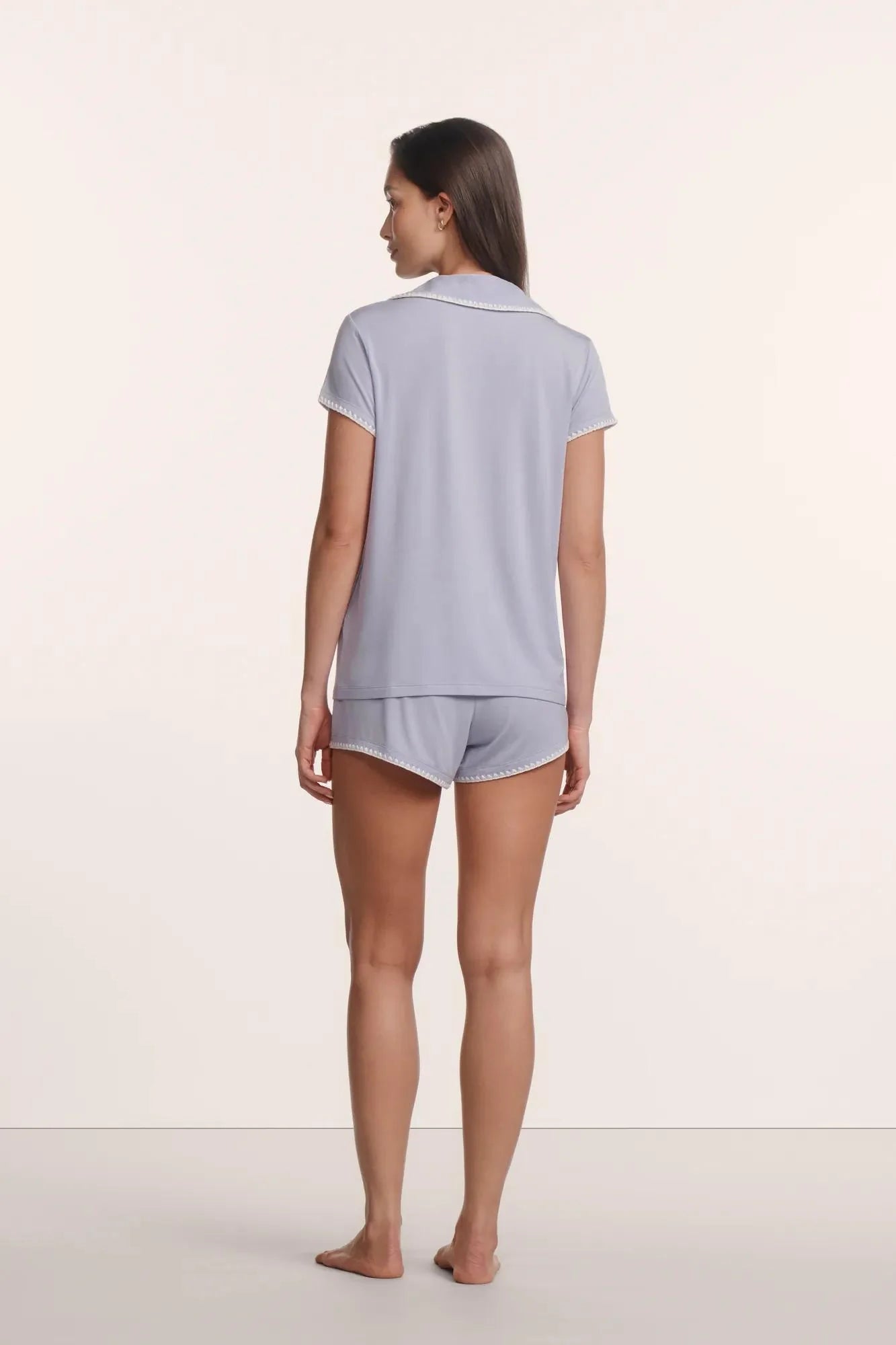 Eberjey Frida - Shortie PJ Set - Lavender/Ivory