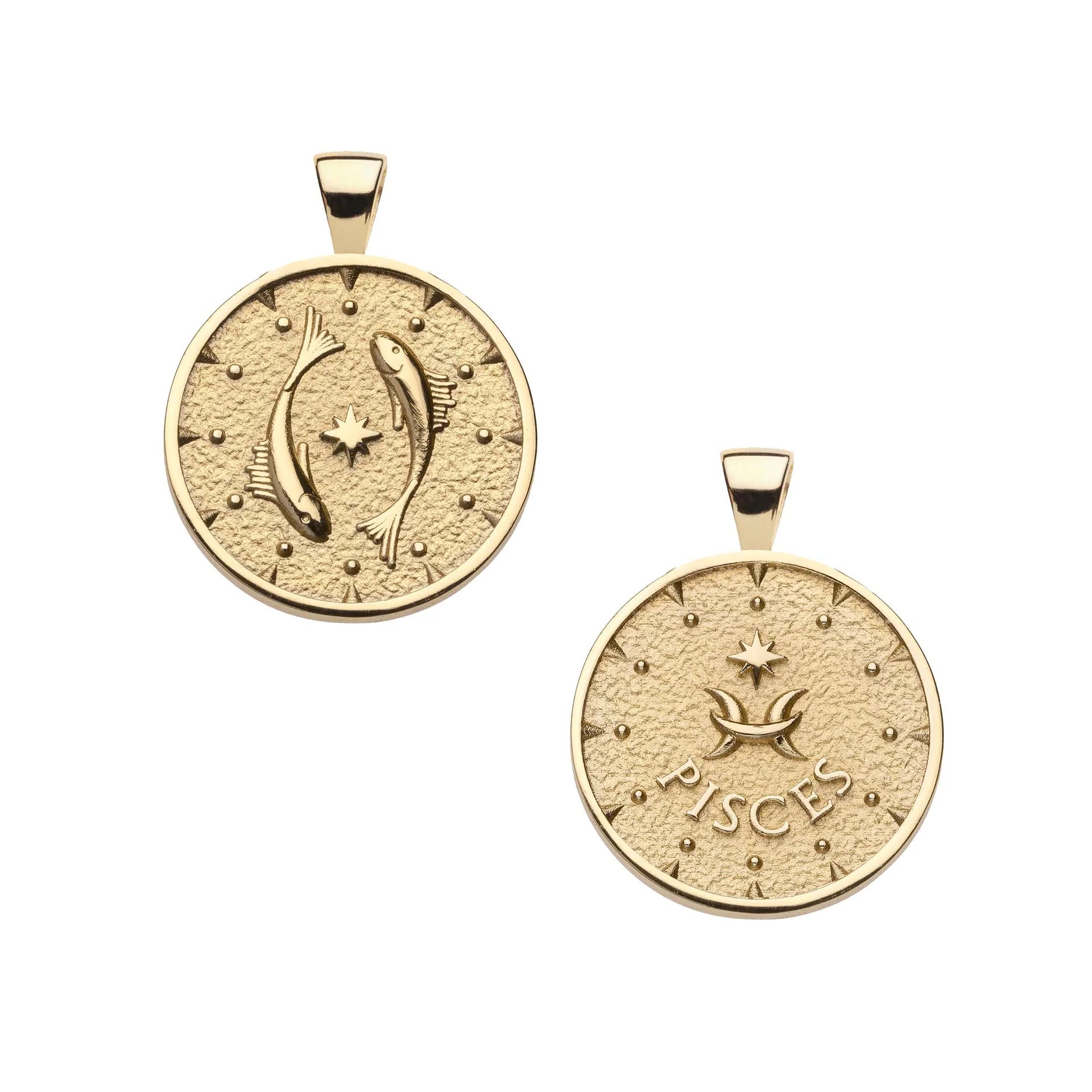 Jane Win PISCES JW Small Zodiac Pendant Coin