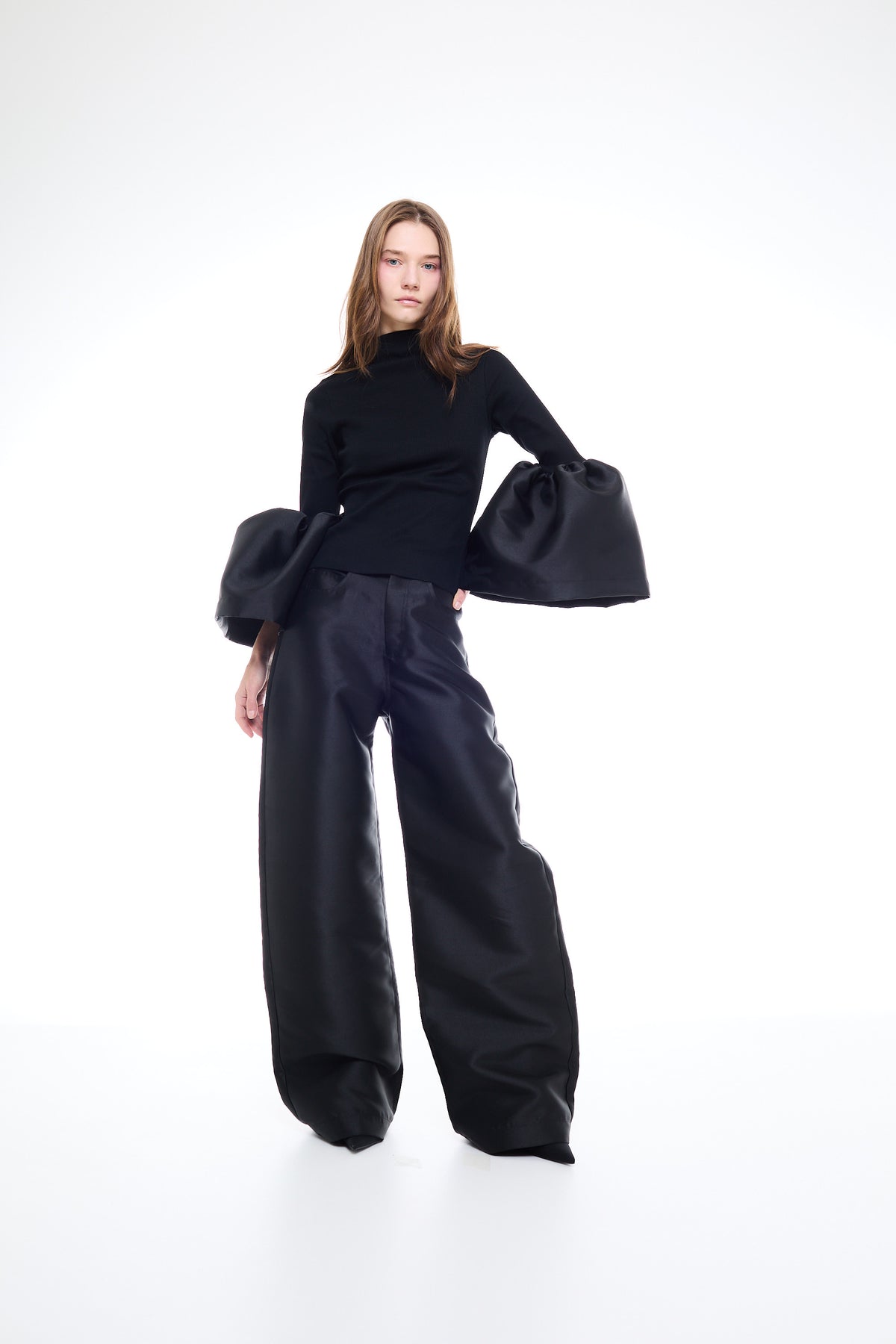 HEAVY SATIN BOYFRIENDS TROUSERS