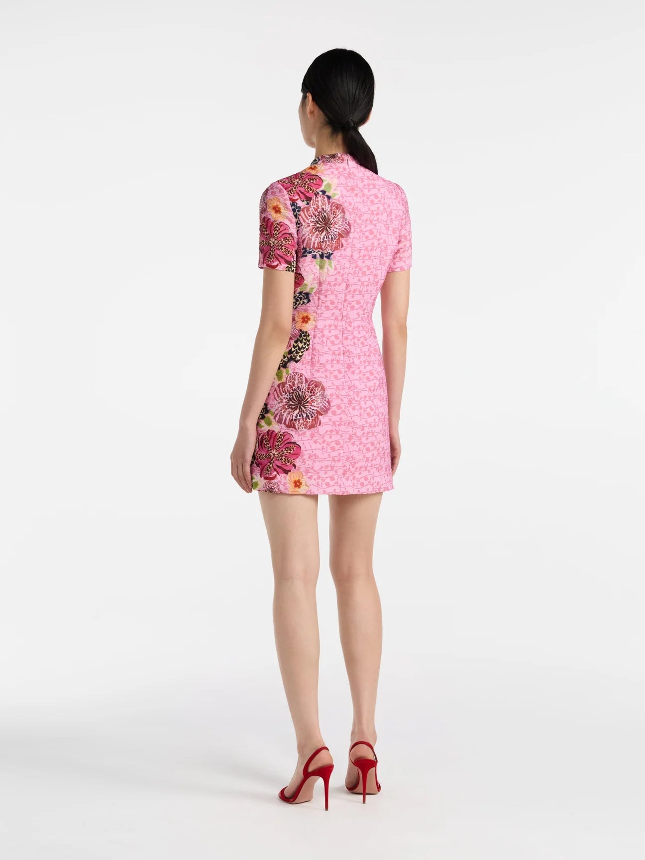 Saloni Draped Min Dress - Bamboo Bloom