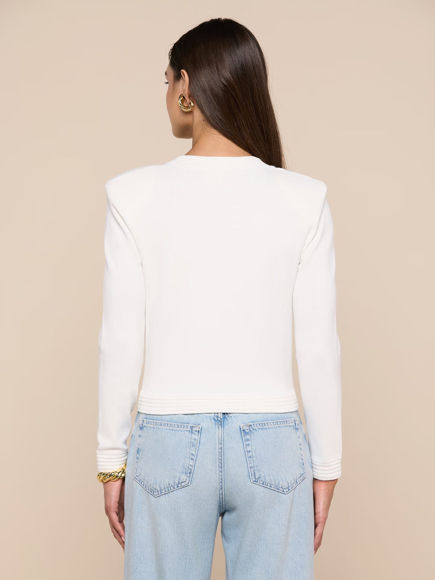 L'agence Patsy Cropped Cardigan - Ivory