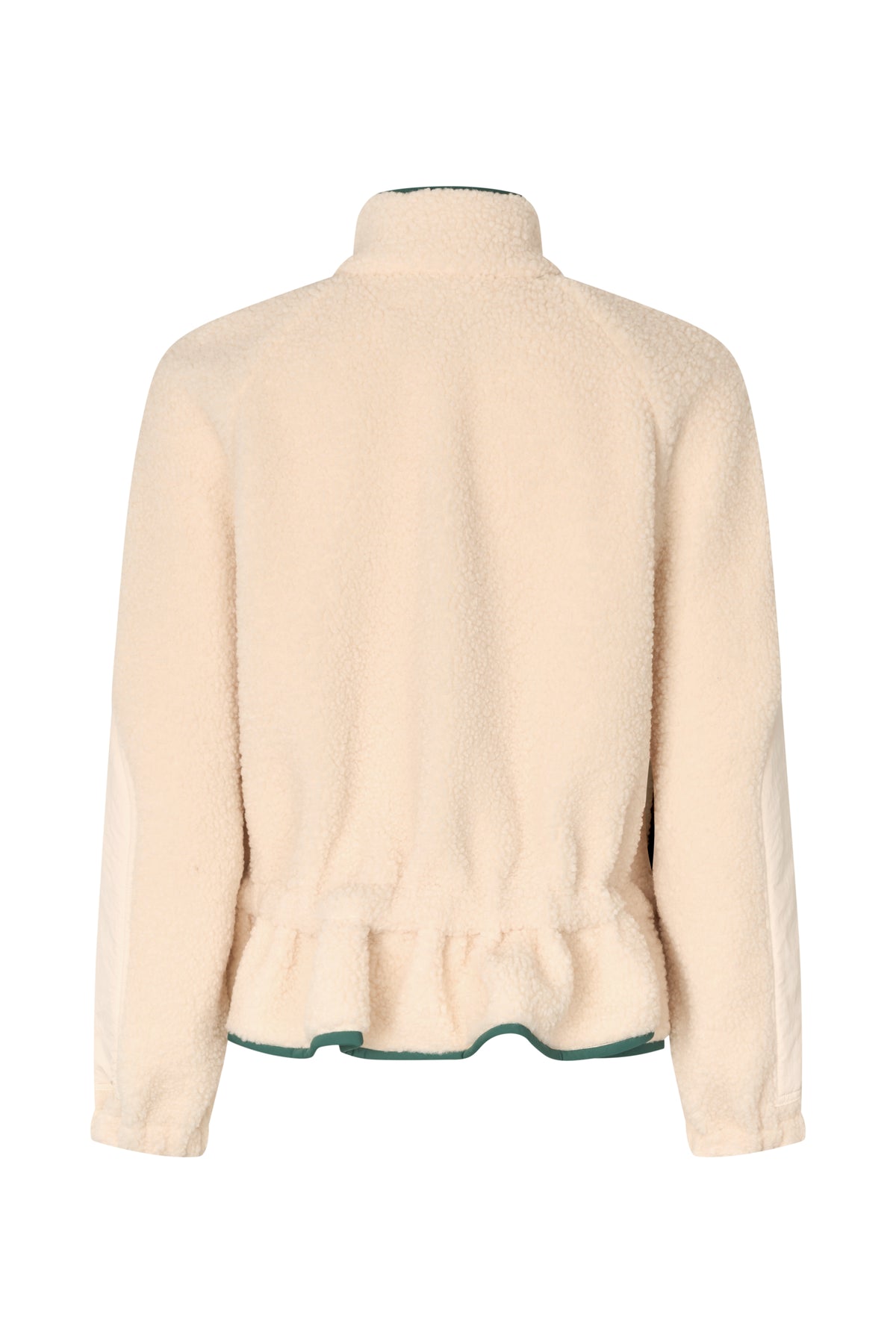 2412 Fleece / Nylon, Dropped Shoulder Gathered Jacket