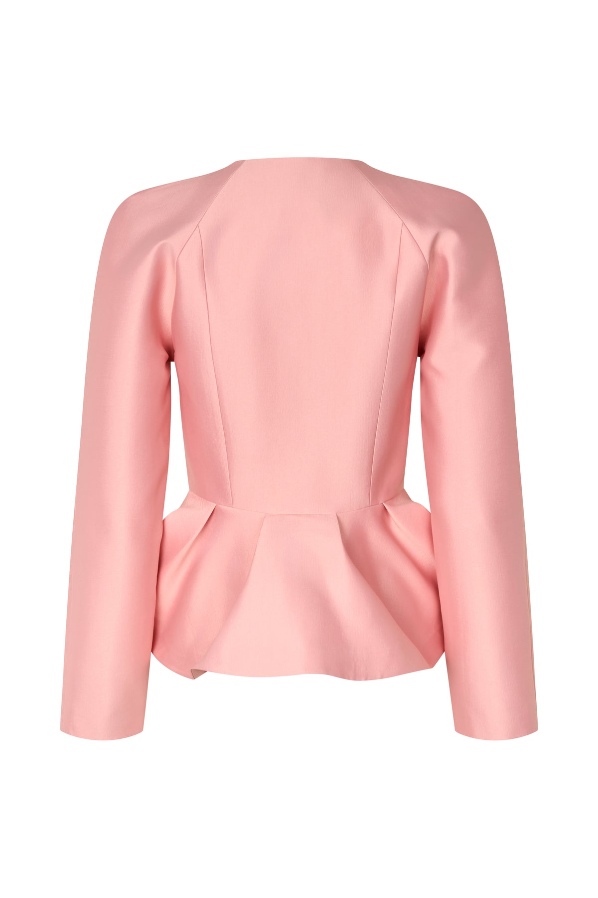 2562 Crepon, Peplum V Neck Jacket