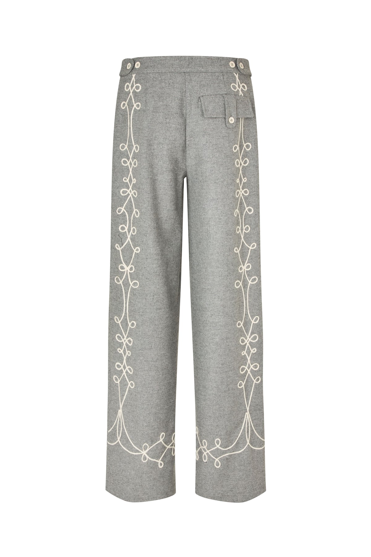 2490 Felt Twill Embroidery, Embroidered Tab Pants