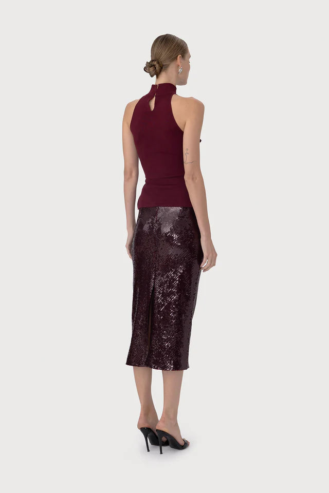 Sau Lee Venus Sequin Skirt