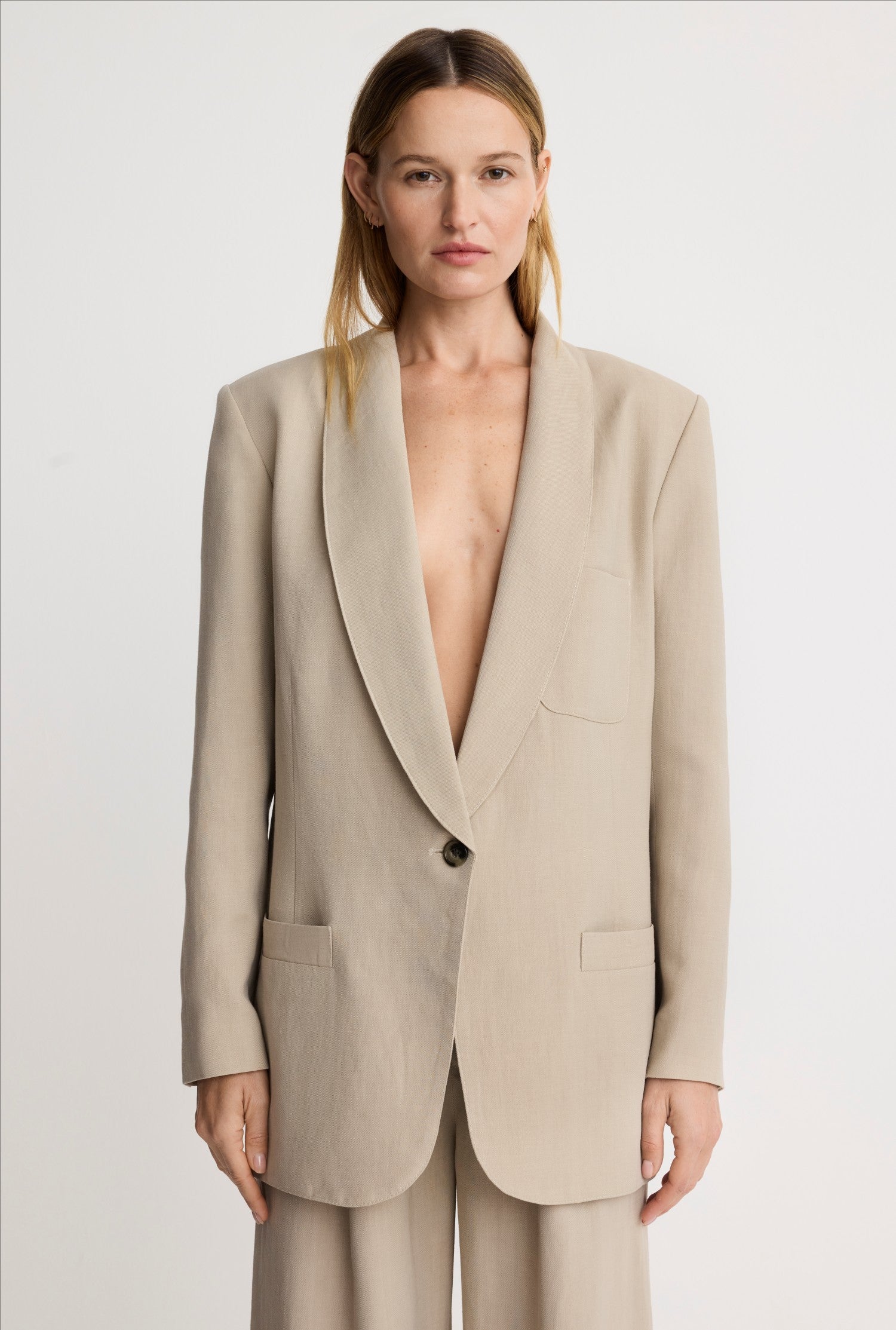 Shawl Collar Oversized Blazer