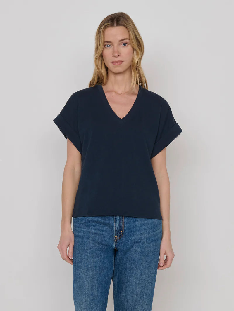 Nation Stevie Cuffed V-Neck - Night Sky