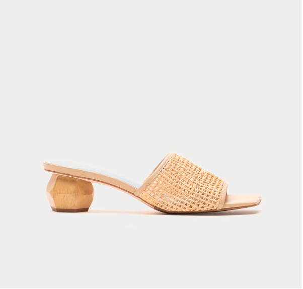 Frances Valentine Raffia Mesh Slide