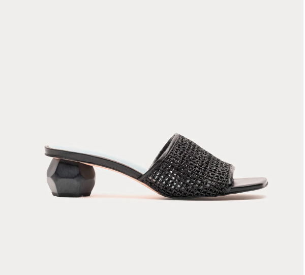 Frances Valentine Raffia Mesh Slide
