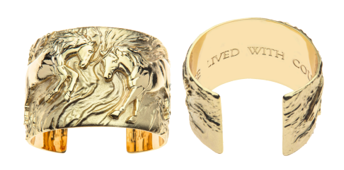 Jane Win COURAGE Horse Cuff