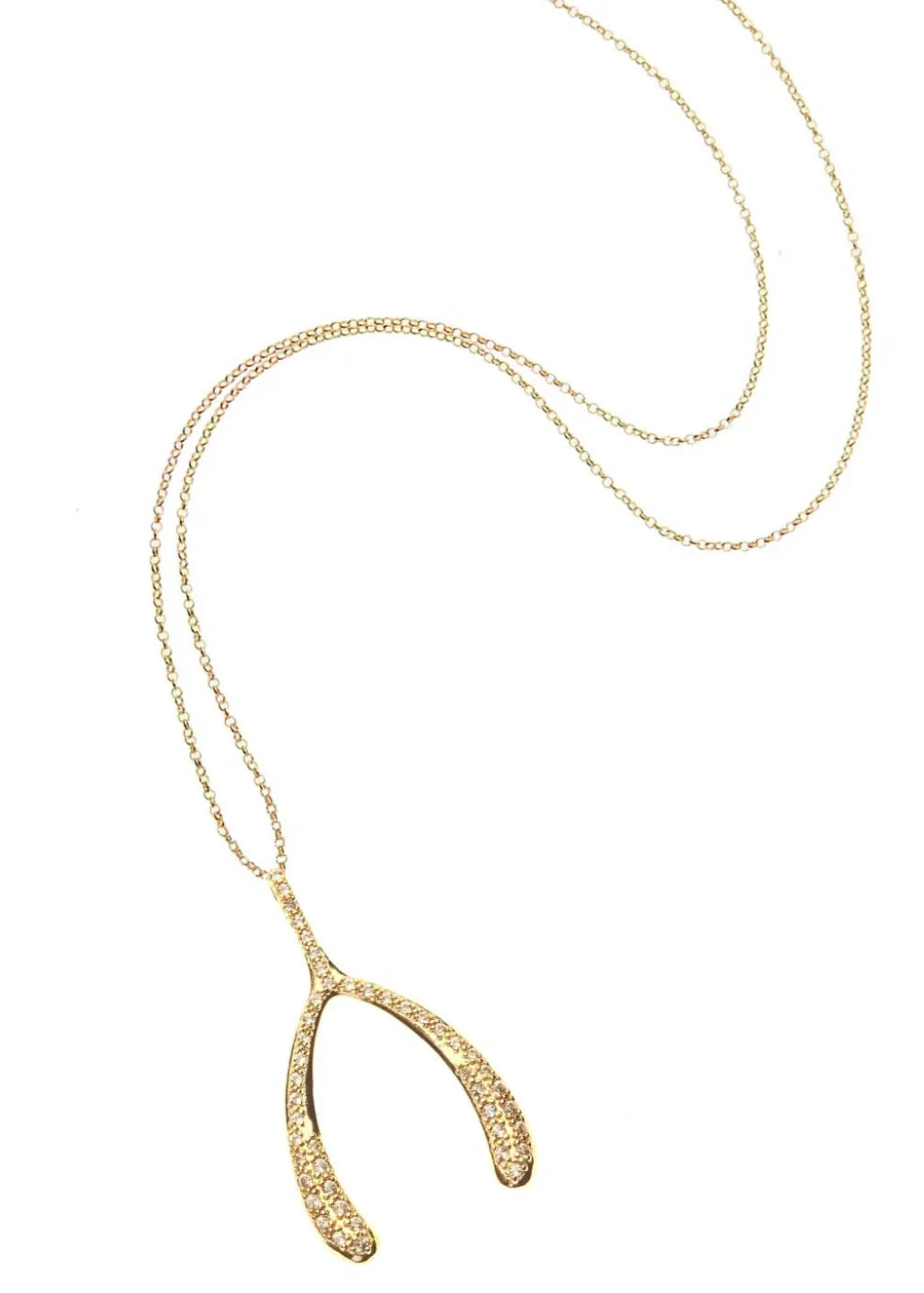 Jane Win LUCKY Pave Wishbone