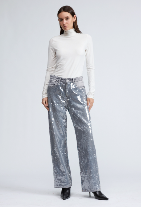 Rag & Bone Embellished Shea Full Straight Jean