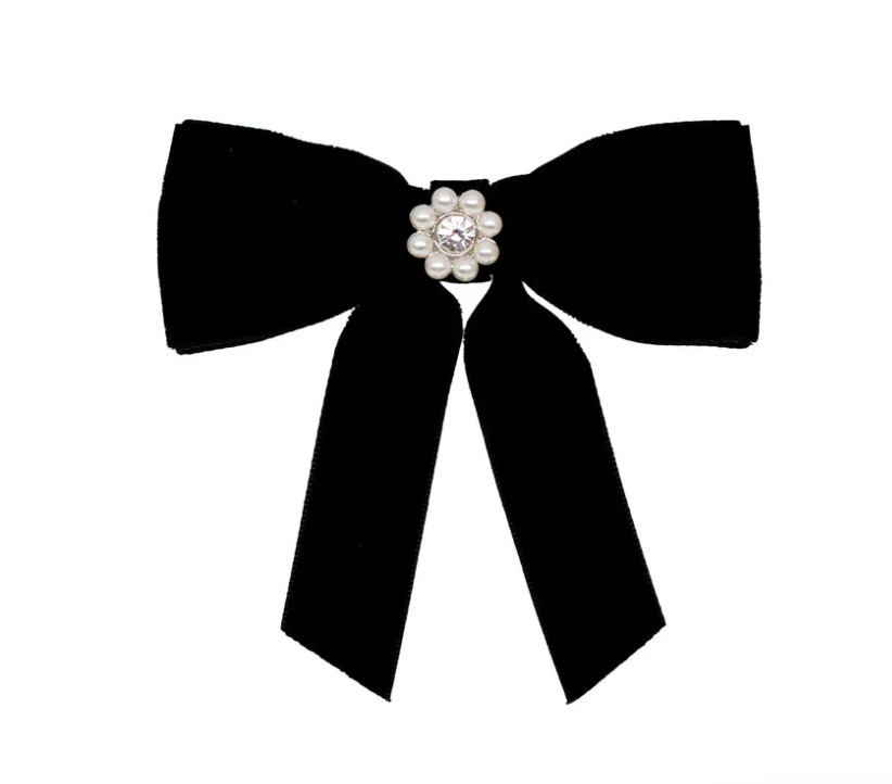 Emi Jay Mini Iconic Velvet Bow Barrette