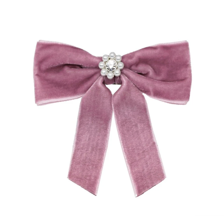 Emi Jay Mini Iconic Velvet Bow Barrette