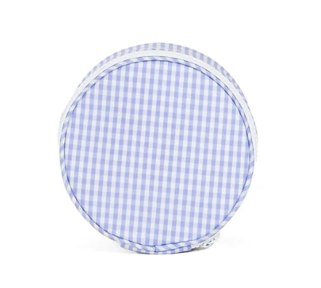 TRVL Designs Jewelry Round Case - Gingham Lilac
