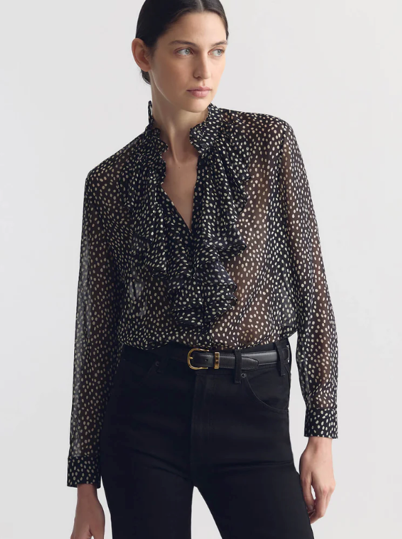 Nili Lotan Lily Blouse - Wild Dot
