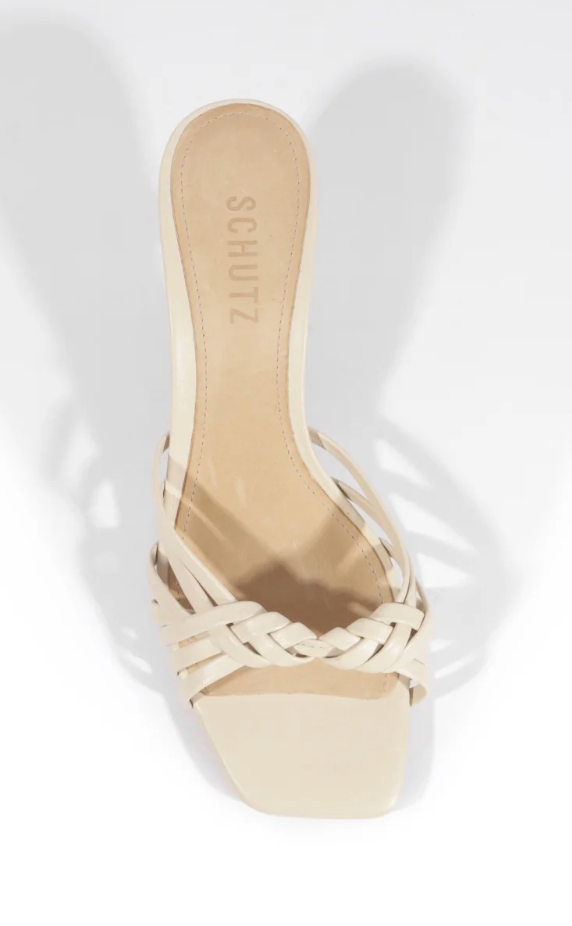 Schutz Tara Mule Mid Leather Sandal