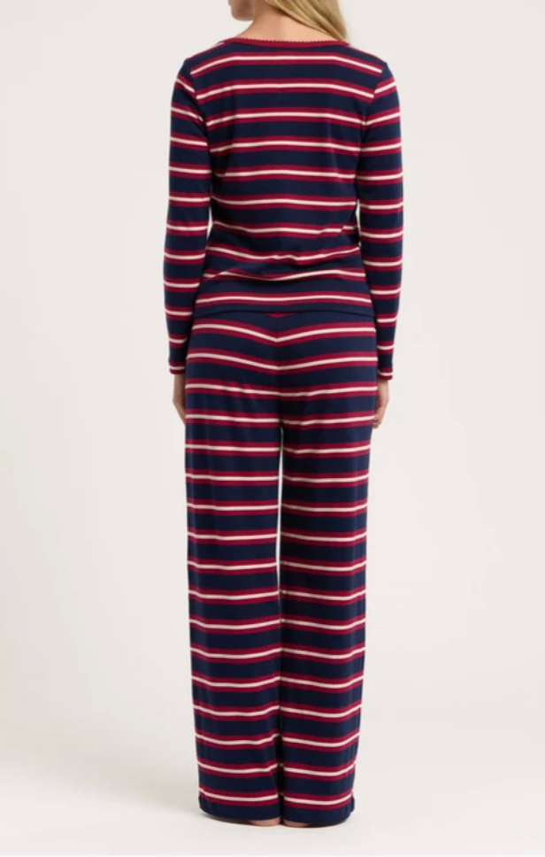 Cozyland Ellie PJ Set - Rugby Stripe