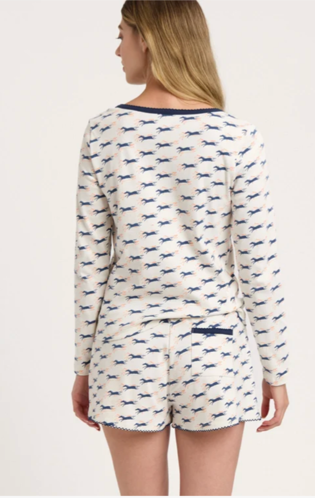 Cozyland Ellie Shortie PJ Set- Hold Your Horses