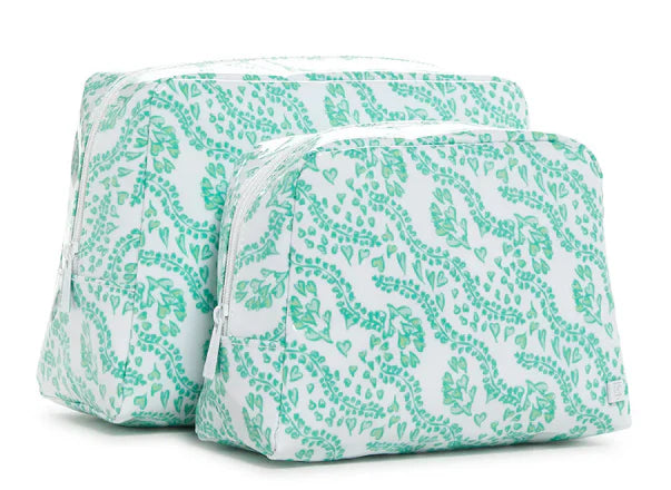 TRVL Designs Luxe Gloss Wash Bag Set - All Heart Kelly Green
