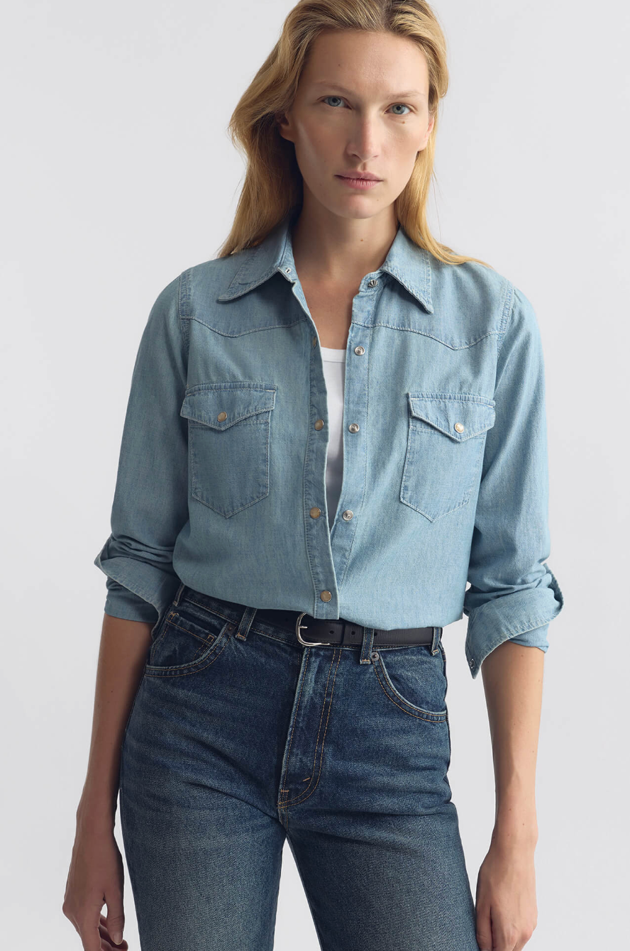 Nili Lotan Travis Chambray Shirt