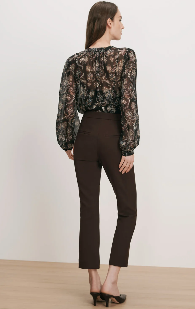 Veronica Beard Arte Kick-Flare Pant - Espresso