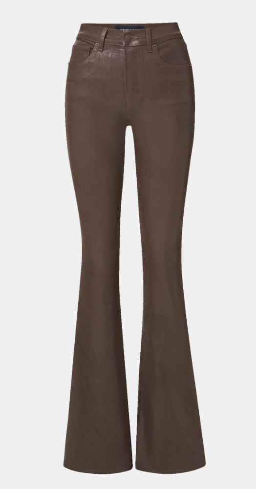 Veronica Beard Beverly Coated Jean - Espresso