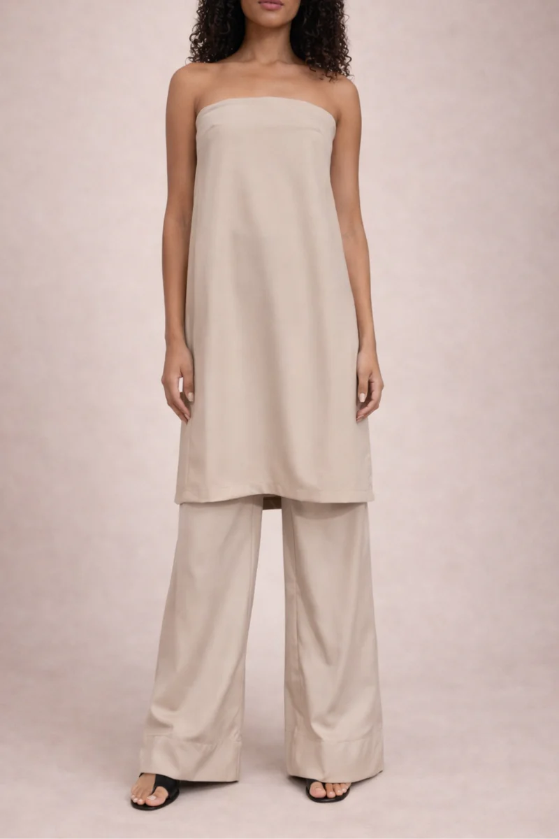 By Sloan Summer Wool Strapless Dress