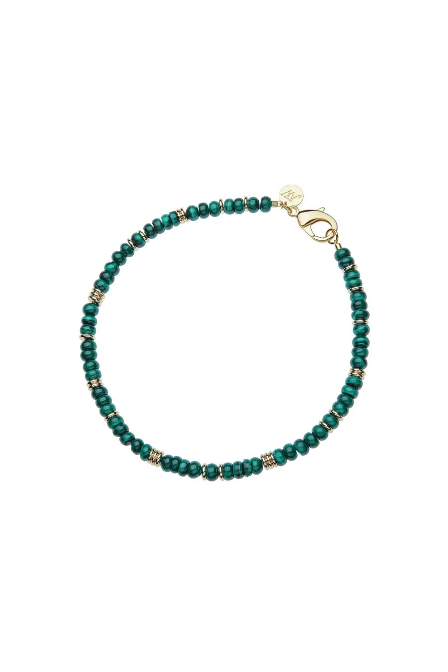 Jane Win Gumdrop Beaded Necklace in Malachite