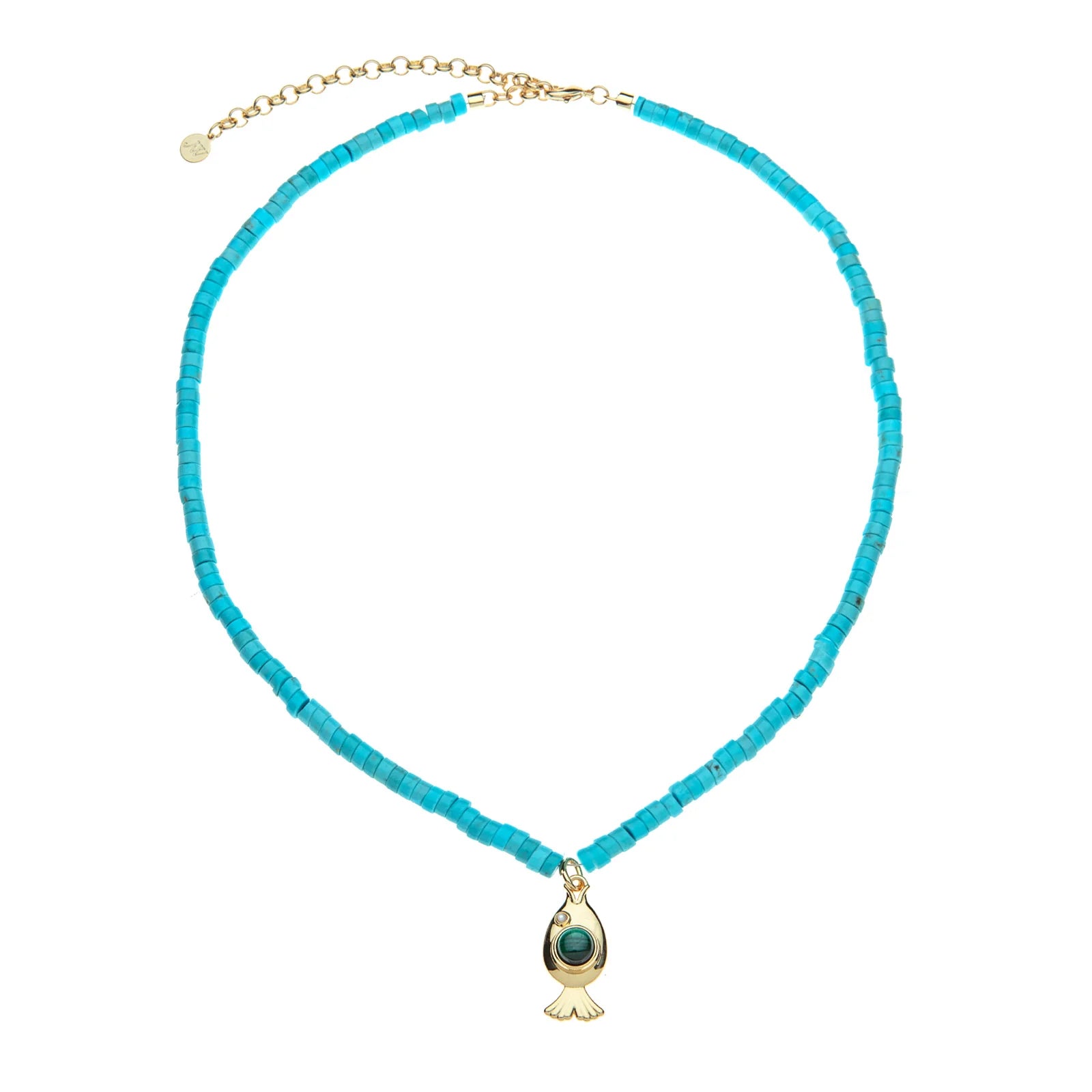 Jane Win STRONG Keep Swimming Beaded Necklace