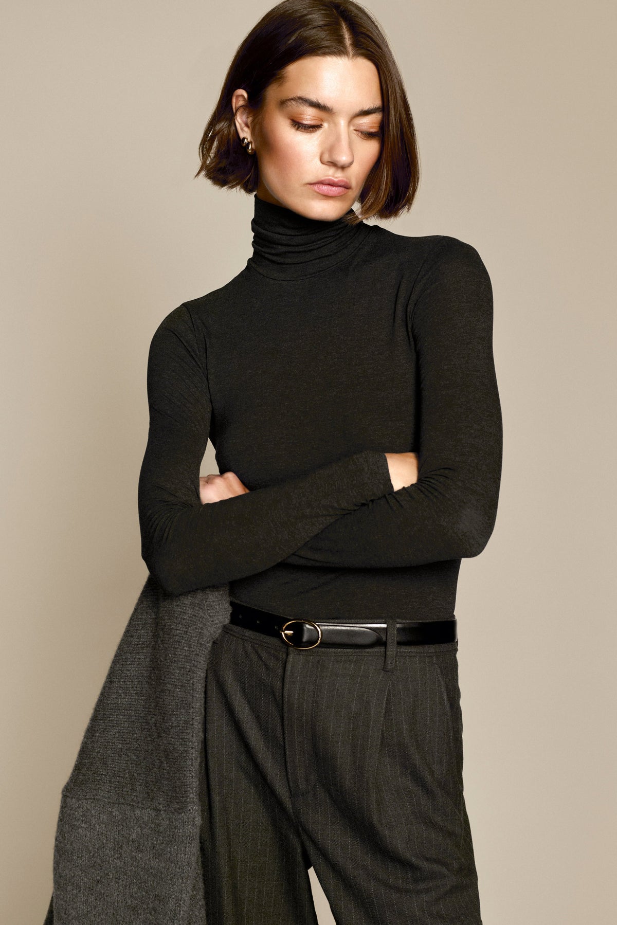 The Turtleneck in Charcoal - WS