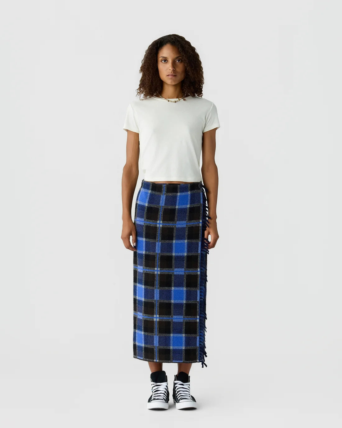 Guest In Residence Tartan Wrap Skirt