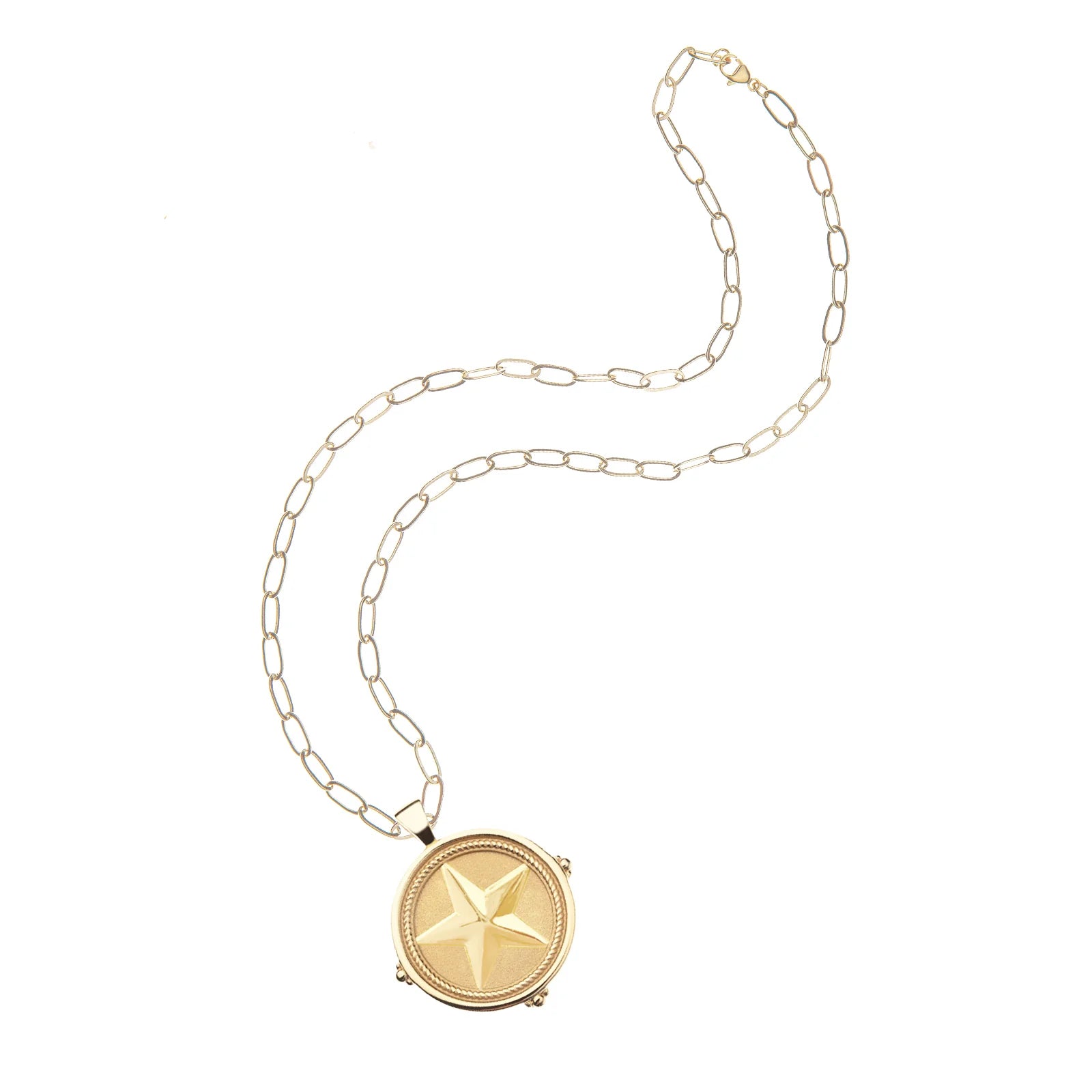 Jane Win TEXAS JW Original Pendant Coin Necklace