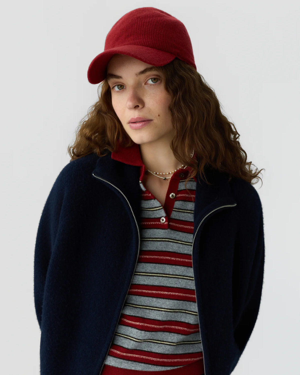 Guest In Residence The Baseball Cap - Carmine/Burnt Cocoa