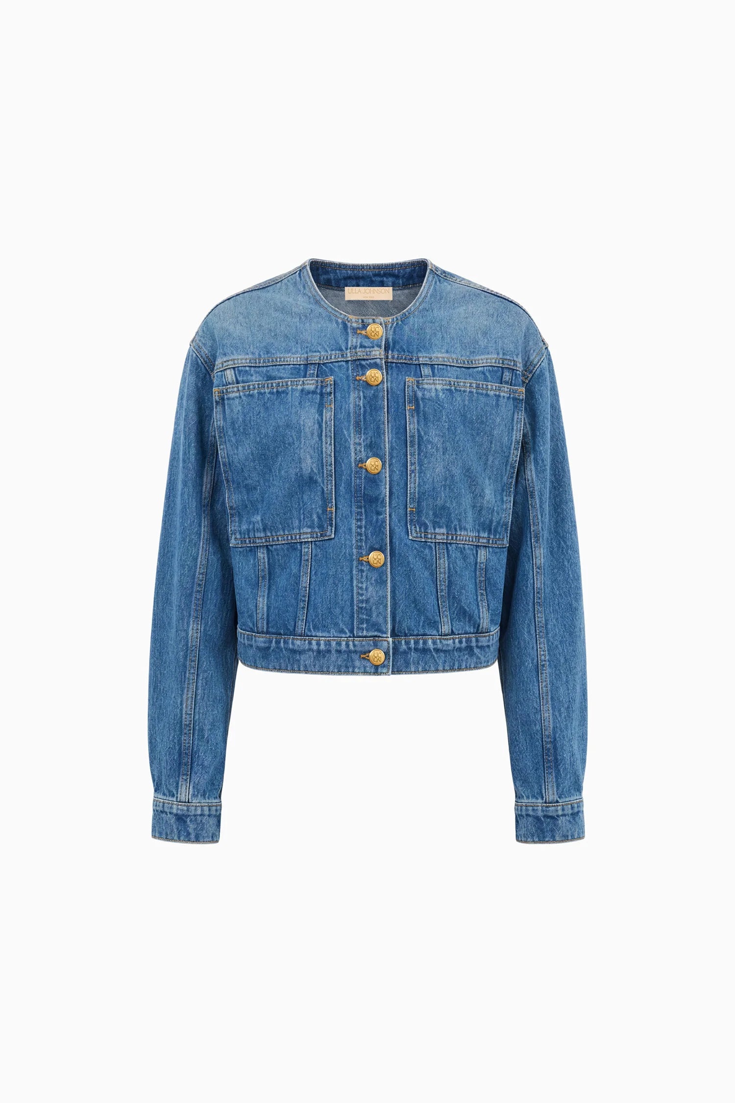 Ulla Johnson The Briar Collarless Denim Jacket