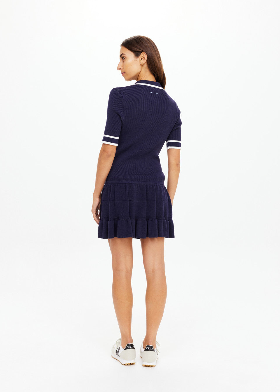 The Upside Plume Knit Collared Dress